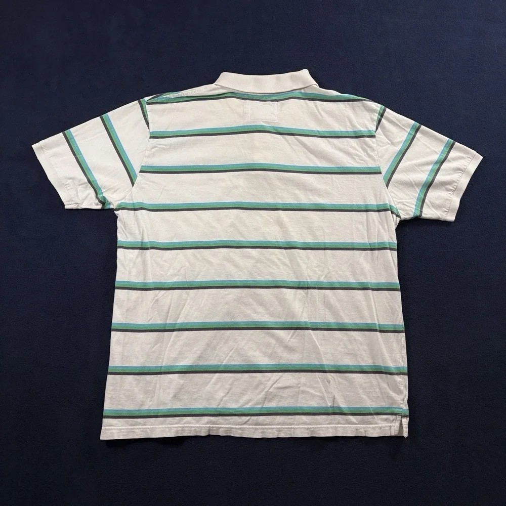 Vintage Y2K OP Ocean Pacific Polo Shirt Men XL Striped Preppy Faded Retro Beach